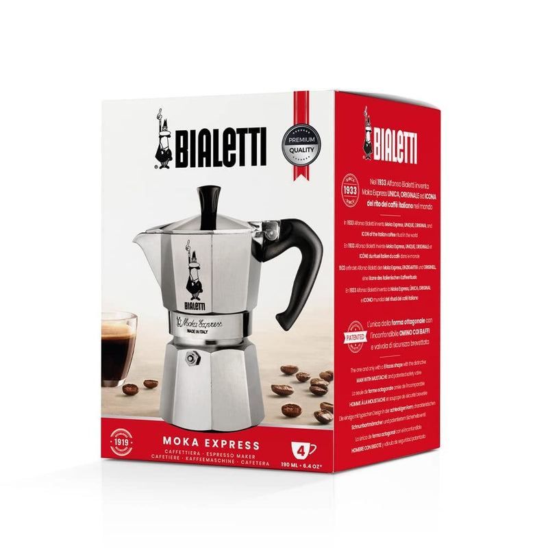 Bialetti Caffettiera Moka Express 4 Tazze 0001164