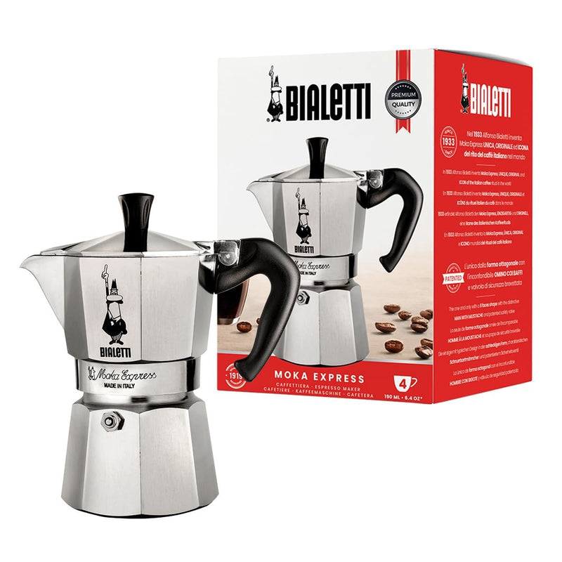 Bialetti Caffettiera Moka Express 4 Tazze 0001164