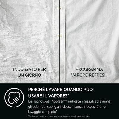 AEG LR7FD104V Lavatrice 10 kg Centrifuga 1400 Giri Inverter Vapore Classe A