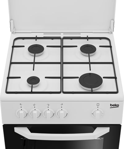 BEKO CUCINA A GAS 4 BRUCIATORI FORNO GAS 54LT 50x50 BIANCO CSG42009DW