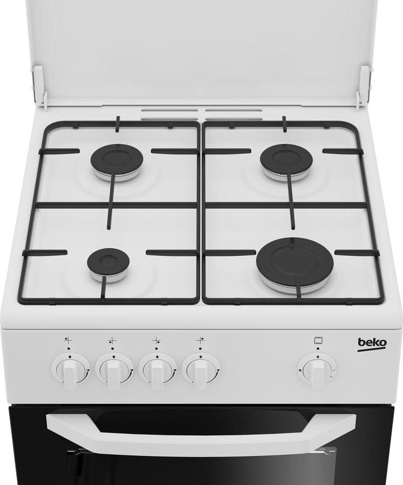 BEKO CUCINA A GAS 4 BRUCIATORI FORNO GAS 54LT 50x50 BIANCO CSG42009DW