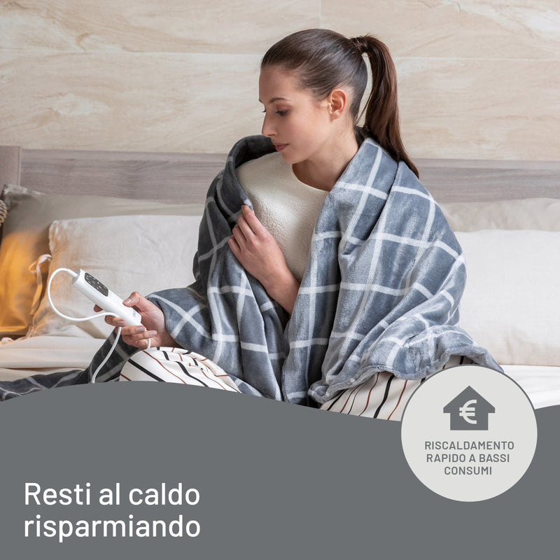 Imetec Caldoplaid Velvet Square Plaid Riscaldabile