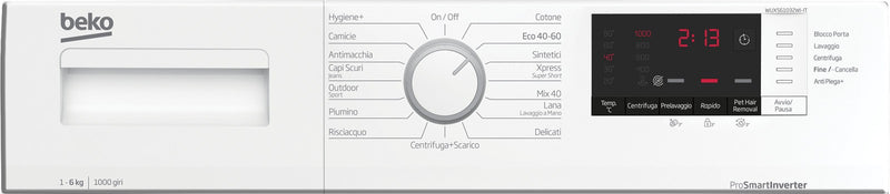 BEKO LAVATRICE 6KG SLIM 40CM INVERTER D 1000GIRI WUXS61032WI-IT