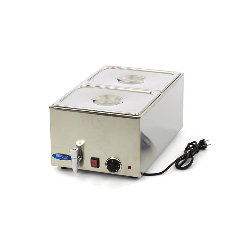 Bagnomaria - con Rubinetto di Scarico - incl. 2 x 1/2 GN Set - Elettrico