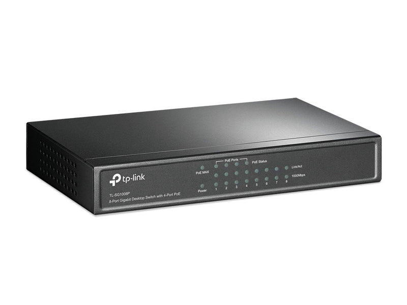 TP-Link TL-SG1008P Gestito Gigabit Ethernet (10/100/1000) Supporto Power over Ethernet (PoE) Grigio