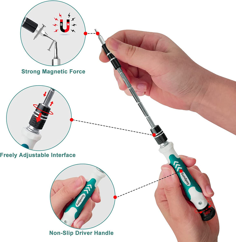 Set Cacciaviti Precisione Magnetici Professionali - 142 in 1 Mini Giraviti Precisione - Kit Riparazione Portatile  Multifunzione Elettricista Cacciaviti per Orologiaio PC Cellulare Elettronica