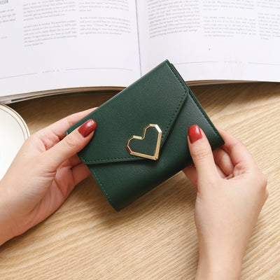 Ins New Simple Thin Korean Buckle Mini Change Purse Student Lady Purse Female Short Card Bag