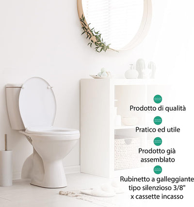 ® - Galleggiante Cassetta Wc Tipo Catis Con Sfera 3/8, Galleggiante Professionale Di Alta Qualità, Made in Italy.