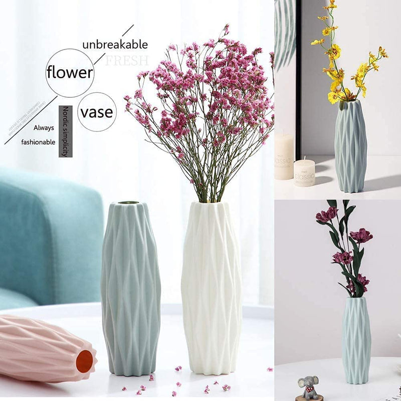 3 Pezzi Vaso Di Plastica, Vasi Infrangibili per Fiori Vaso per Decorazioni per La Casa Geometrica in Stile Minimalista per Decorazioni per La Casa, Soggiorno, Tavolo, Ufficio