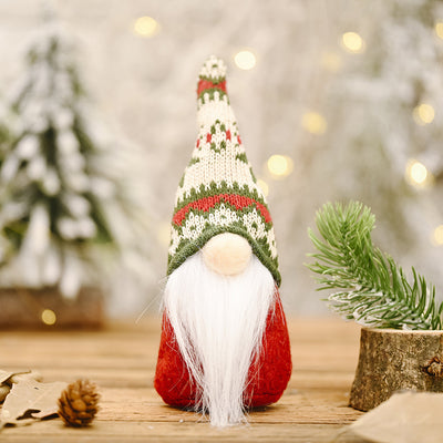 Snowflake Knitted Hat Forest Old Man Doll Ornaments