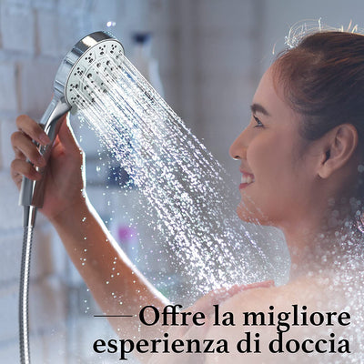 Soffione Doccia Universale - 5 Modalità Di Spruzzatura Regolabili Doccino per Doccia - Teste Doccia Ad Alta Pressione - Soffione Doccia Alta Pressione - Doccia a Pioggia