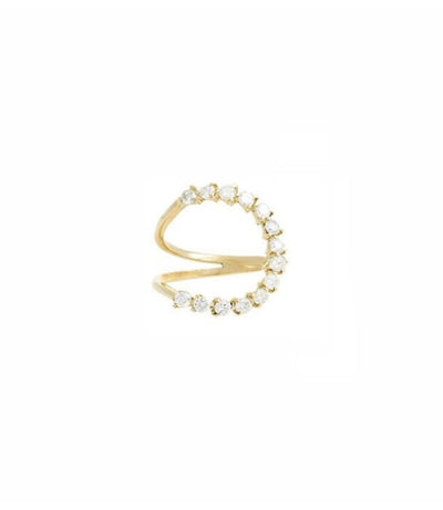 Gradient Crescent Pearl Ring