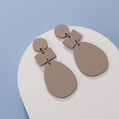 Cold Wind Creamy Rubber Paint Pottery Clay Earrings