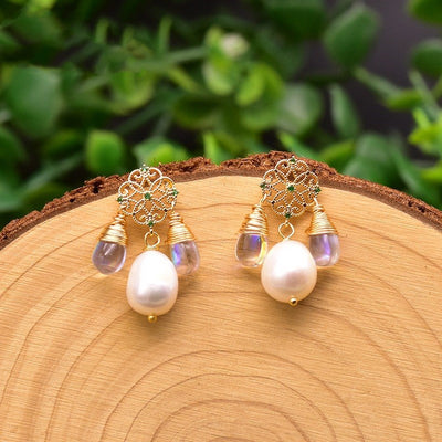 Original Natural Baroque Edison Pearl Earrings