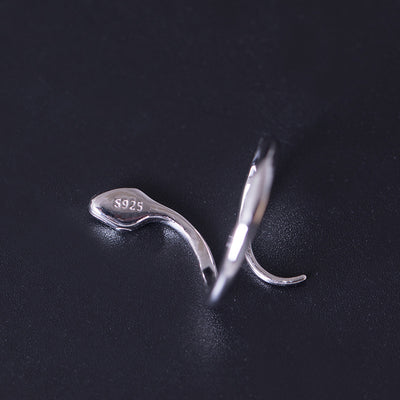 925 Sterling Silver Snake Rings for Women Creative Design Lady Fashion Jewelry