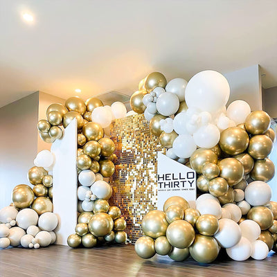 Palloncini D'Oro, 102 Pezzi Palloncini Diverse Dimensioni Confezione Da 18 Pollici 12 Pollici 10 Pollici 5 Pollici per Decorazioni Di Compleanno, Decorazioni Di Nozze