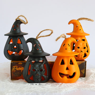 Halloween Pumpkin Lantern Portable Skull Candle Light