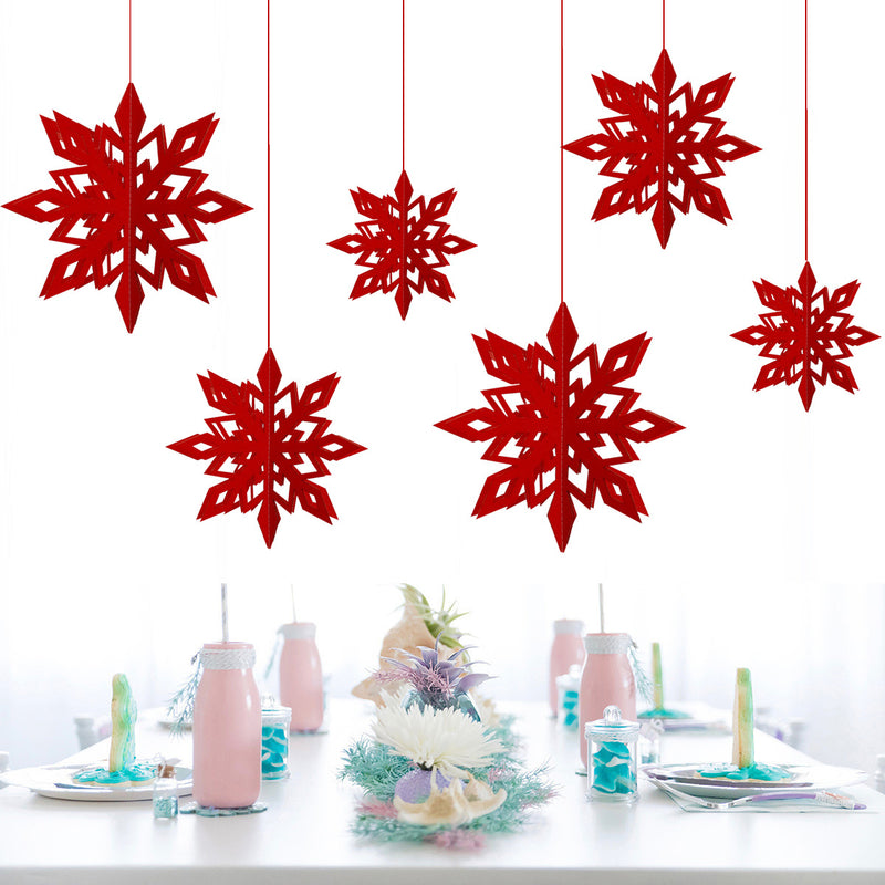 Holiday Decoration Supplies Paper Snowflake String Pendant