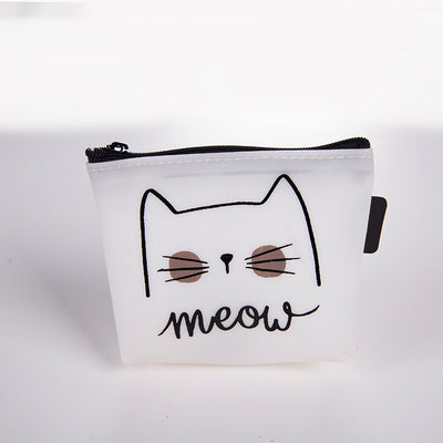 Cat Silicone Key Case Small Wallet in Hand