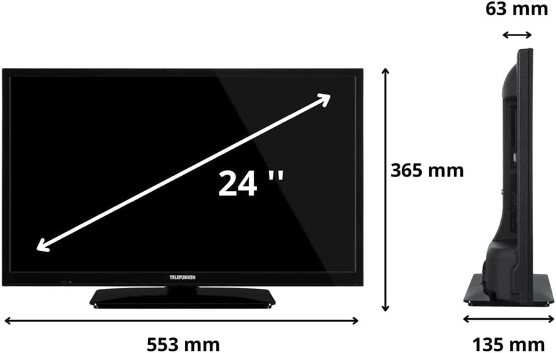 Smart TV 24" HD Ready TE24553B42V2DZ, TV LED 24 Pollici Con Alexa Integrata, Compatibile Con Alexa E Google Assistant, Digitale DVB-T2, Dolby Vision HDR10, Dolby Audio