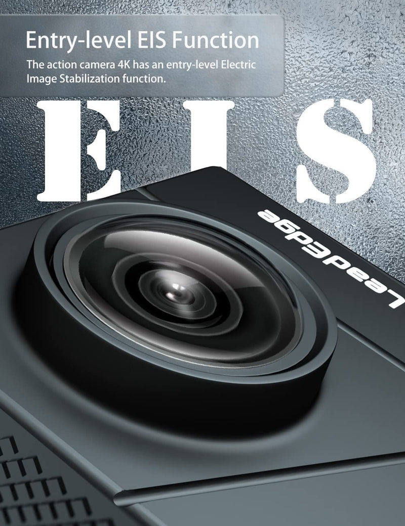 Action Cam 4K/30FPS 20MP EIS Microfono Esterno Wifi Telecomando 2.0 IPS Grandangolare Immersione Subacqueo Di 40 Metri Impermeabile Action Cam 4K 2X1050Mah Batterie E Accessori