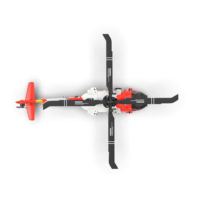 F09-S 2.4G 6CH 6-Axis Gyro GPS Optical Flow Positioning 5.8G FPV Camera Dual Brushless Motor 1:47 Scale Flybarless RC Helicopter RTF