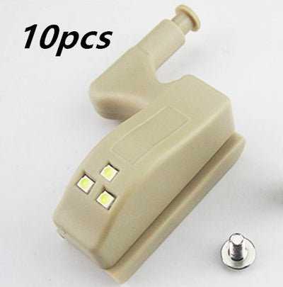 New Hot 10Pcs Unit Cabinet Cupboard Closet Hinge LED Light Lamp Emergency Helpful LED Sensor Light