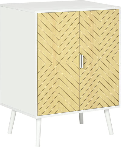 Credenza Moderna in Legno, Mobiletto Multiuso per Soggiorno, Camera O Ingresso Con 2 Antine E Mensola Regolabile, 60X40X80Cm