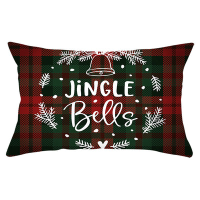 Christmas Printed Linen Backrest Pillowcase