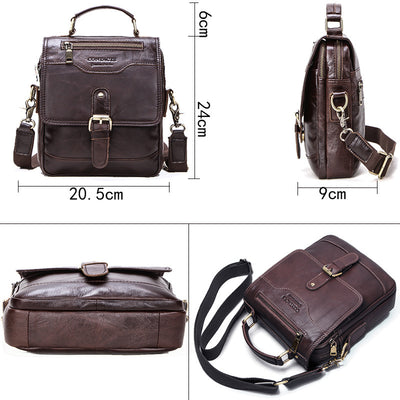 Fashion Cowhide Shoulder Bag for Men