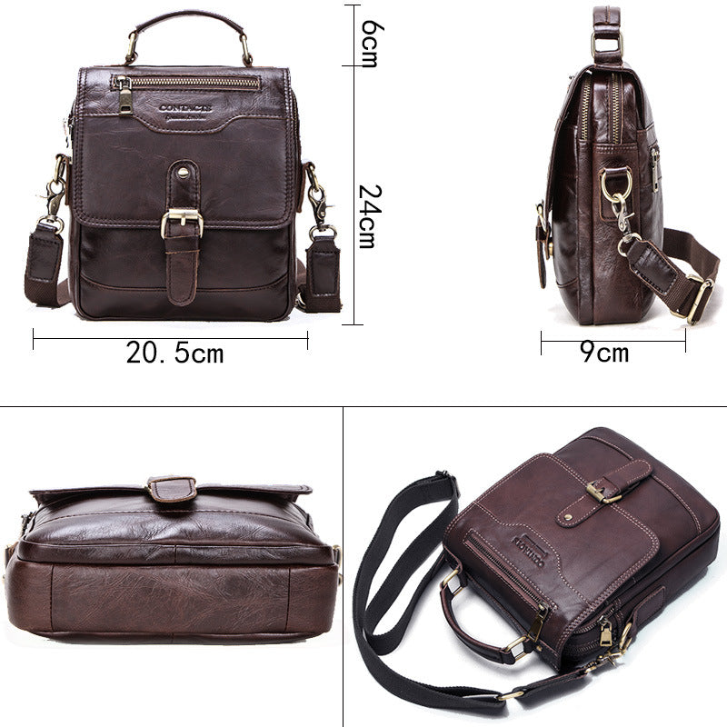 Fashion Cowhide Shoulder Bag for Men