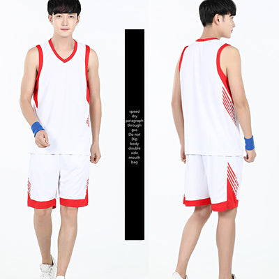 Basketball Sports Suit Men'S Summer 2021 Casual Wear Sleeveless Thin Vest Running Suit Shorts Sportswear