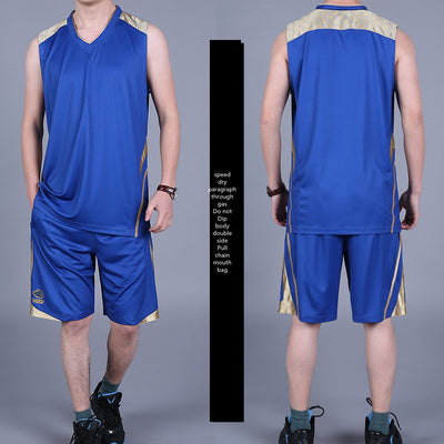 Basketball Sports Suit Men'S Summer 2021 Casual Wear Sleeveless Thin Vest Running Suit Shorts Sportswear