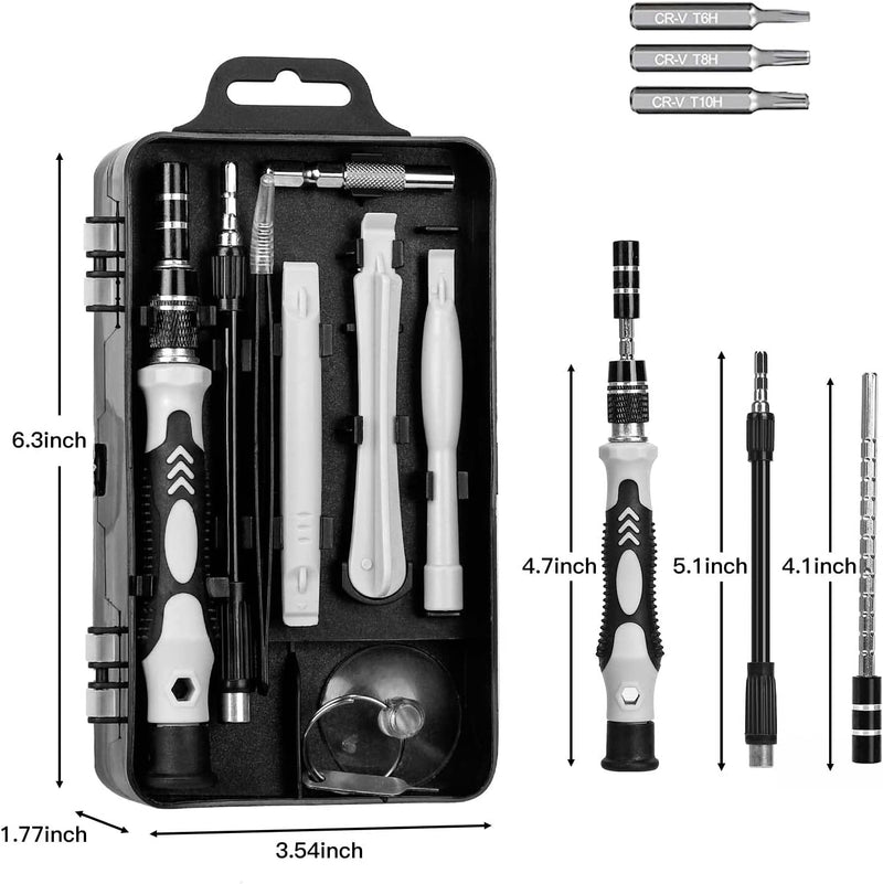 122 in 1 Set Cacciaviti Precisione Magnetici Professionali, Mini Kit Cacciavite Di Riparazione Portatile per PC, Macbook, Iphone, Occhiali, Orologio, Smartphone, Fotocamera, Ecc.