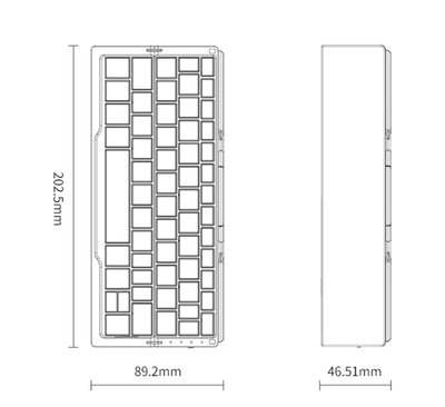 Mini Folding Three Bluetooth Wireless Keypad