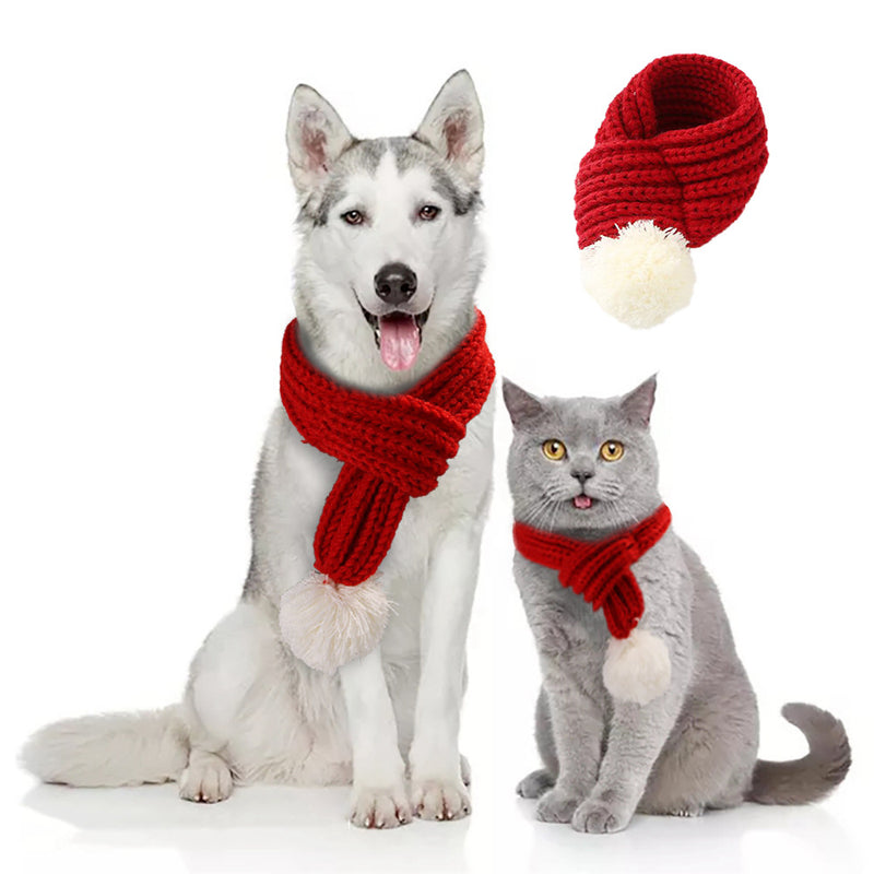 Pet Christmas Wool Scarf