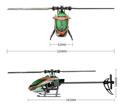 E130 2.4G 4CH 6-Axis Gyro Altitude Hold Flybarless RC Helicopter RTF