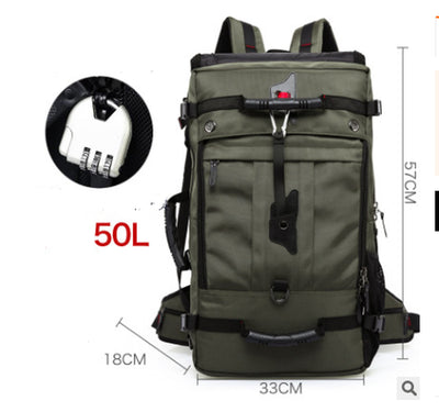 New Double Shoulder Bag Oxford Cloth Bags Male Outdoor Backpack Large Capacity Baggage Bag Multifunction Hiking Bag