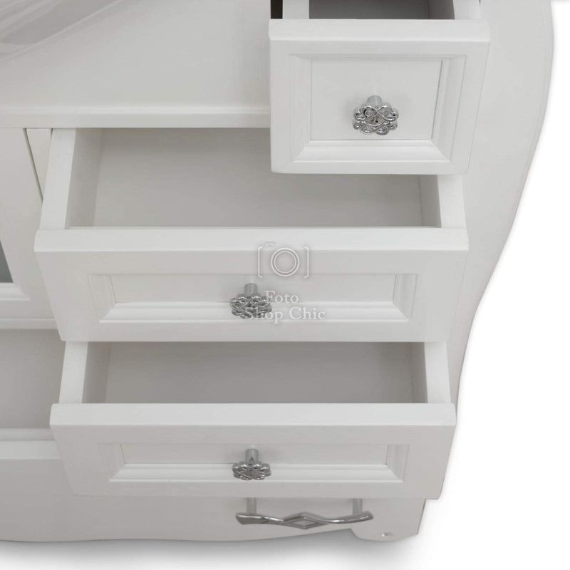 Arredo Bagno Completo Shabby Chic 105Cm Mobile Con Lavabo