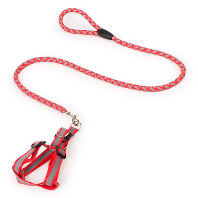 Dog Night Reflective Traction Rope Braided Chest Strap