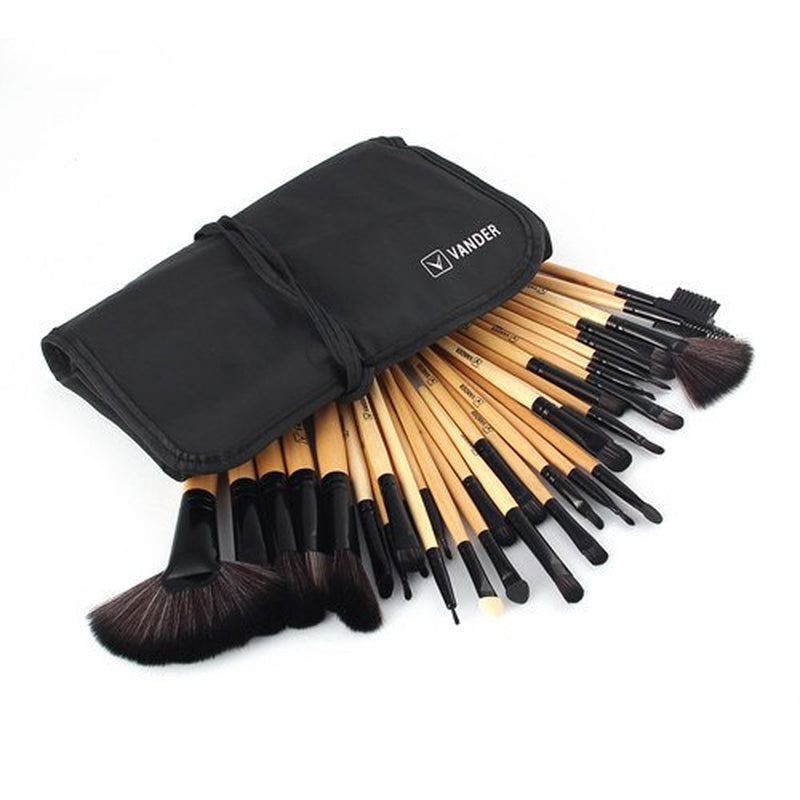 Professional 32Pcs Makeup Brush Foundation Eye Shadows Powder Blue Make up Brushes Tools Cosmetic Bag Pincel Maquiagem Brushes