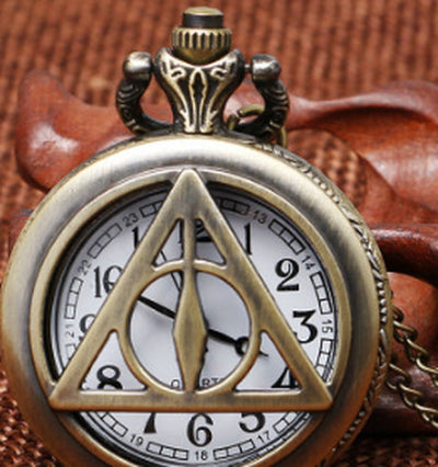 Compatible with Apple, Harry Potter - Deathly Hallows Hollow Tripod Quartz Men'S Pendant Watch