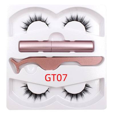 Magnetic Liquid Eyeliner & Magnetic False Eyelashes & Tweezer Set Waterproof Long Lasting Eyeliner False Eyelashes