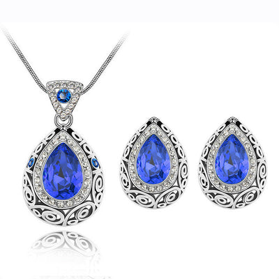 Austria Crystal Guard Water Droplet Necklace