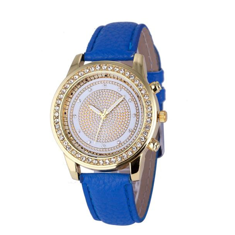 New Women Bracelet Wristwatch Ladies Crystal Geneva Watches Fashion Stainless Steel Quartz Wristwatches