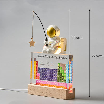 Acrylic Periodic Table of Elements with Real Samples with the Light Base Ornament School Teaching Display Chemical Real Element