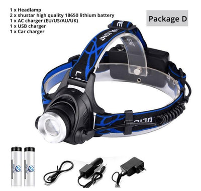 USB Charging Built-In Smart Sensor Head-Mounted Outdoor Fishing Headlight