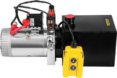 12V Pompa Idraulica Hydraulic Pump DC Doppia Azione Con Serbatoio D'Acciaio per Elevatore (4L)