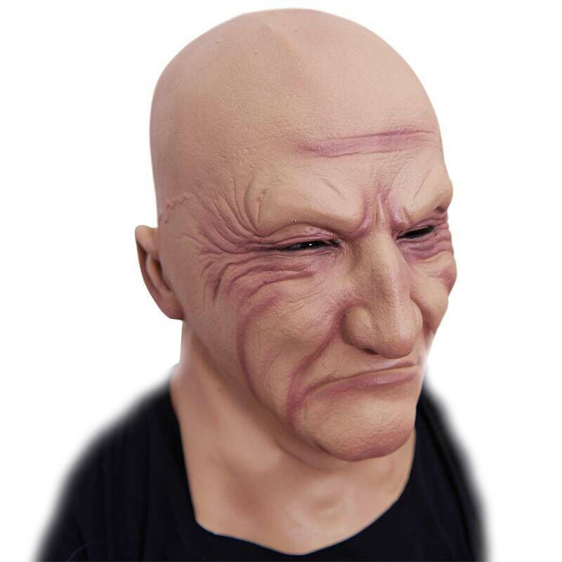 Halloween Funny Latex Full Headgear Old Man Mask