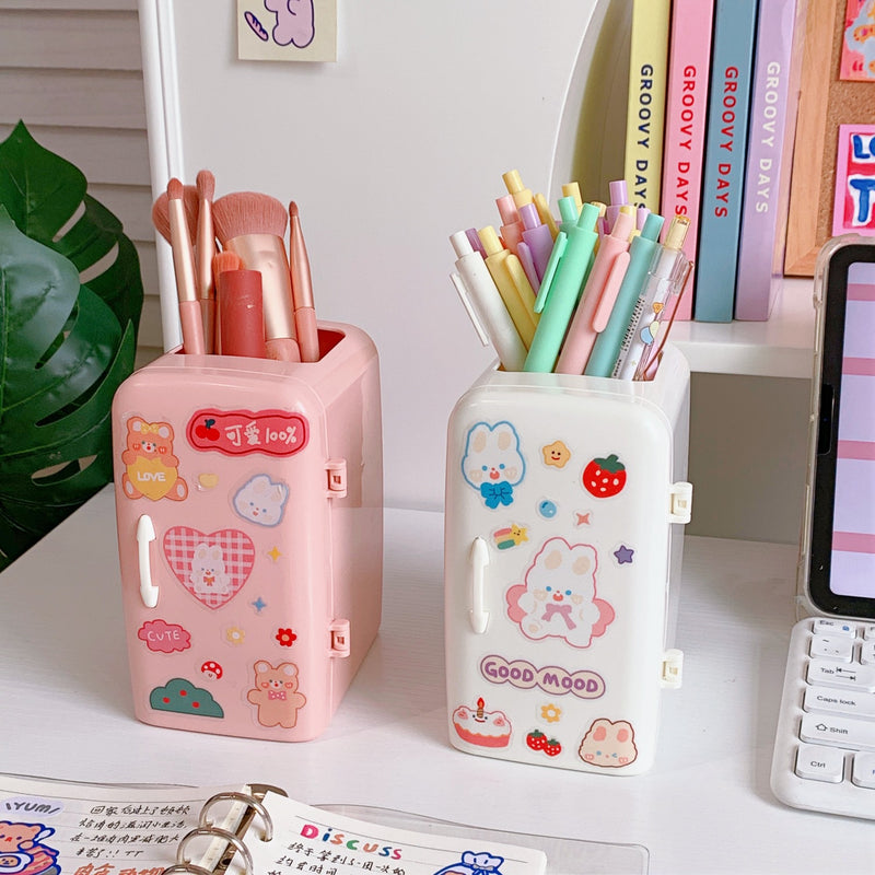 Refrigerator Pencil Case Creative Multifunctional Pen Holder Student Cute Large Capacity Storage Container